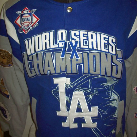 LOS ANGELES DODGERS 7 TIME WORLD SERIES ULTIMATE CHAMPIONSHIP JACKET 3X 4X - Picture 9 of 12